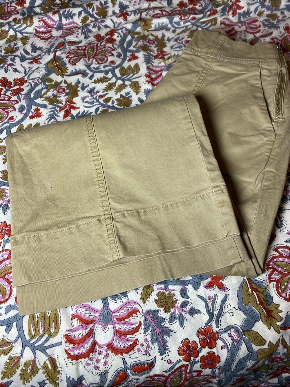 GAP Beige Wide-Leg Panel Detail Pants